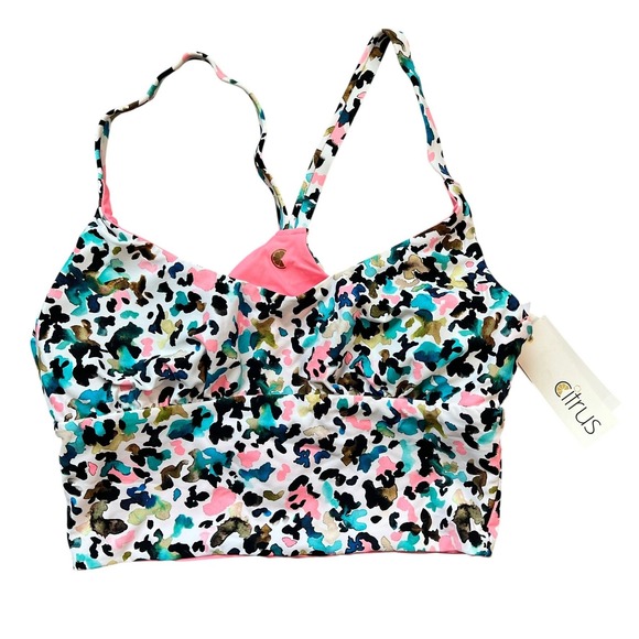 Citrus Other - Citrus Bikini Top Reversible Womens Small Multicolor Animal Print CT2BL82 NWT